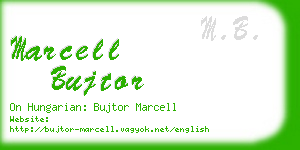 marcell bujtor business card